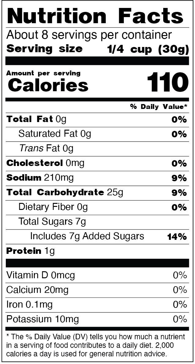 Mochi Pancake & Waffle Mix — Nutrition Facts